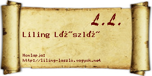 Liling László névjegykártya