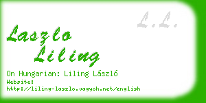 laszlo liling business card